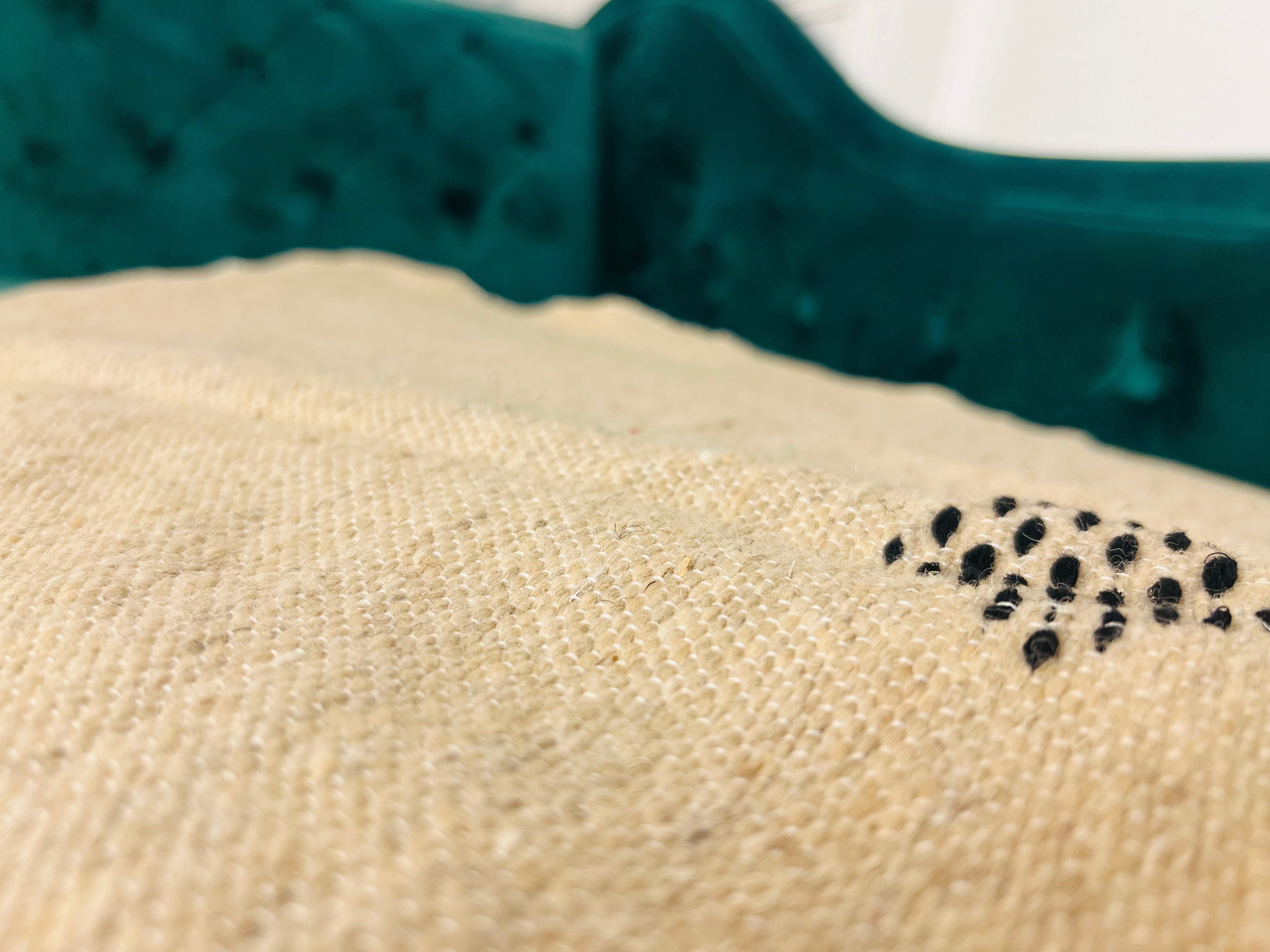 Hand Woven Wool Blanket - Natural White