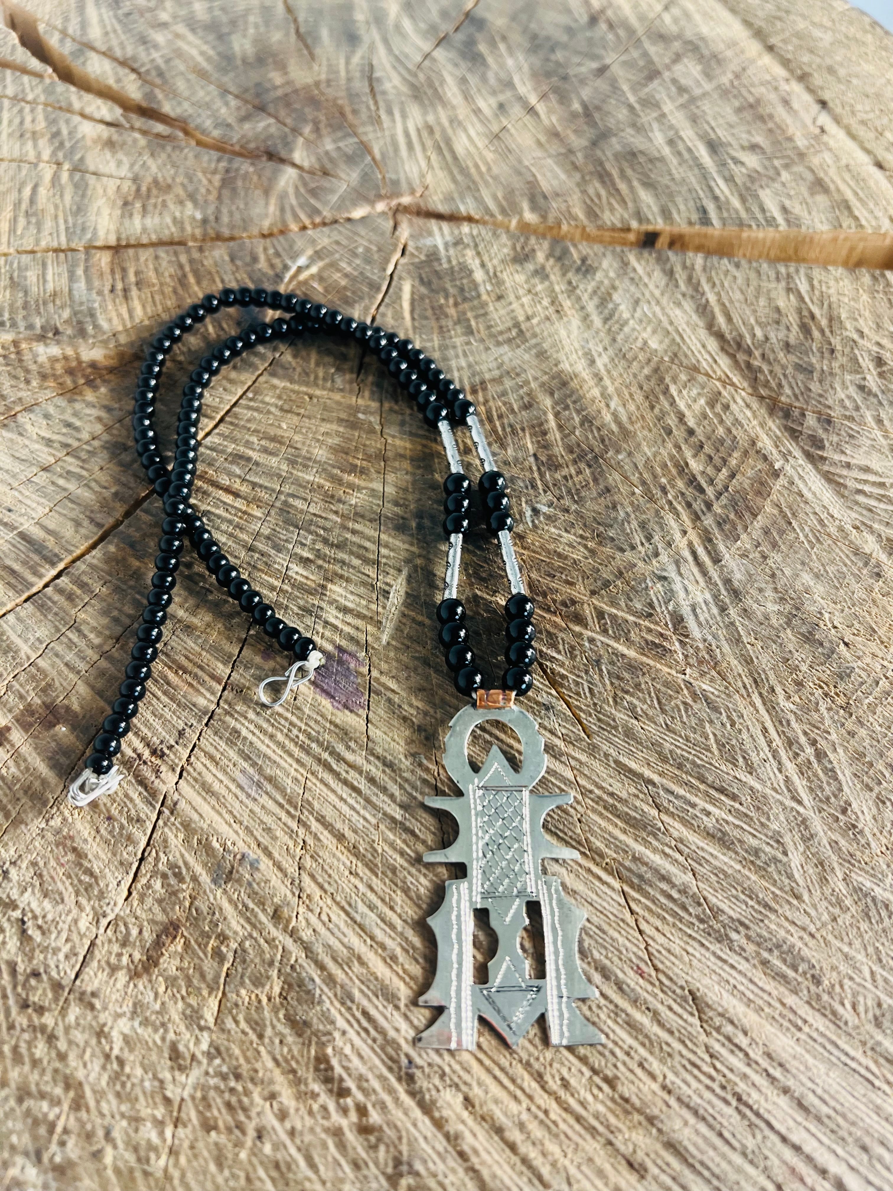 Tuareg Necklace - Silver and Black