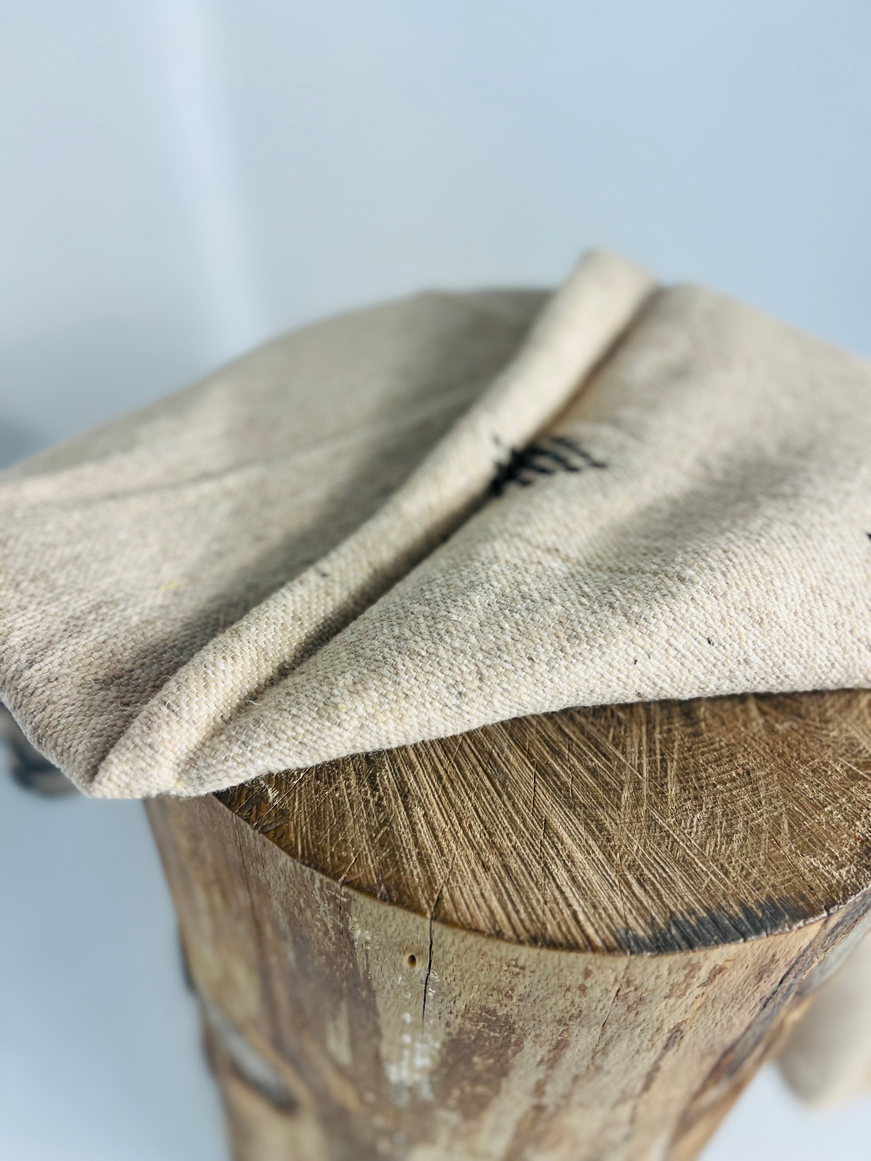 Hand Woven Wool Blanket - Natural White