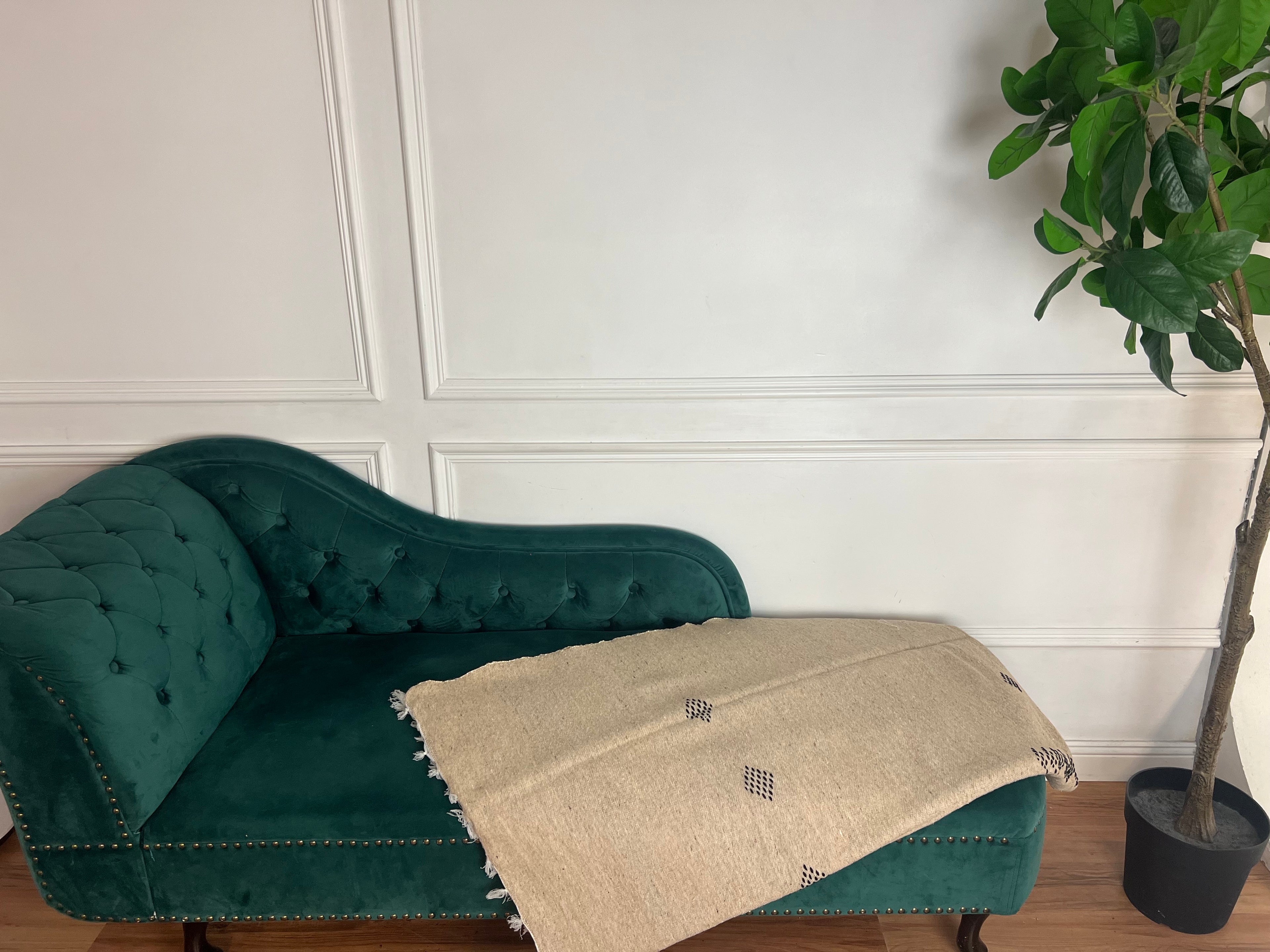 Hand Woven Wool Blanket - Natural White