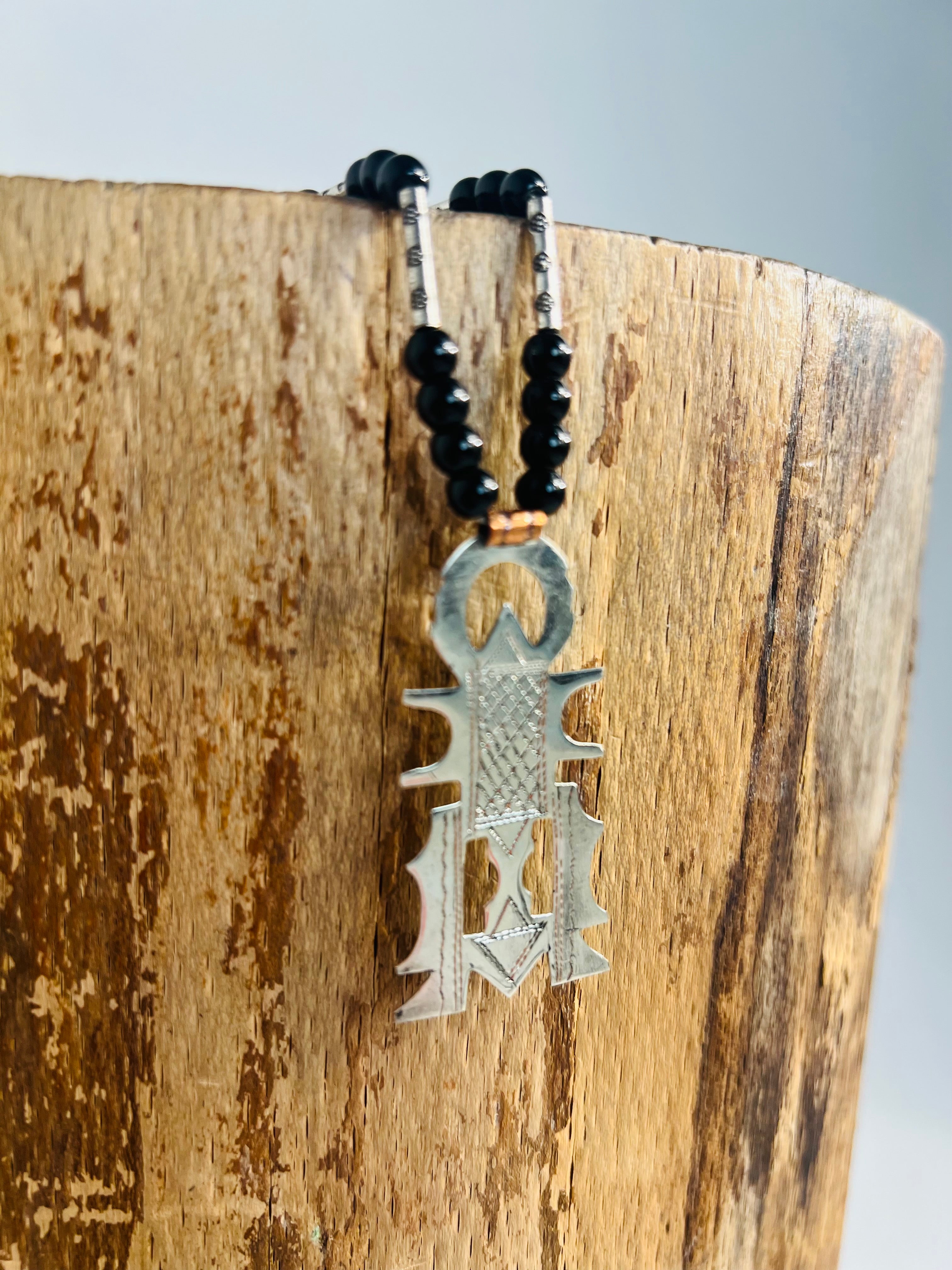 Tuareg Necklace - Silver and Black