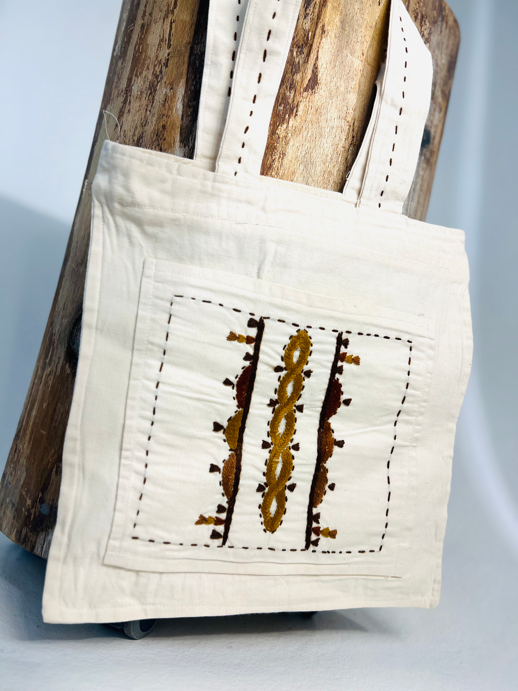 Hand Embroidered Tote Bag
