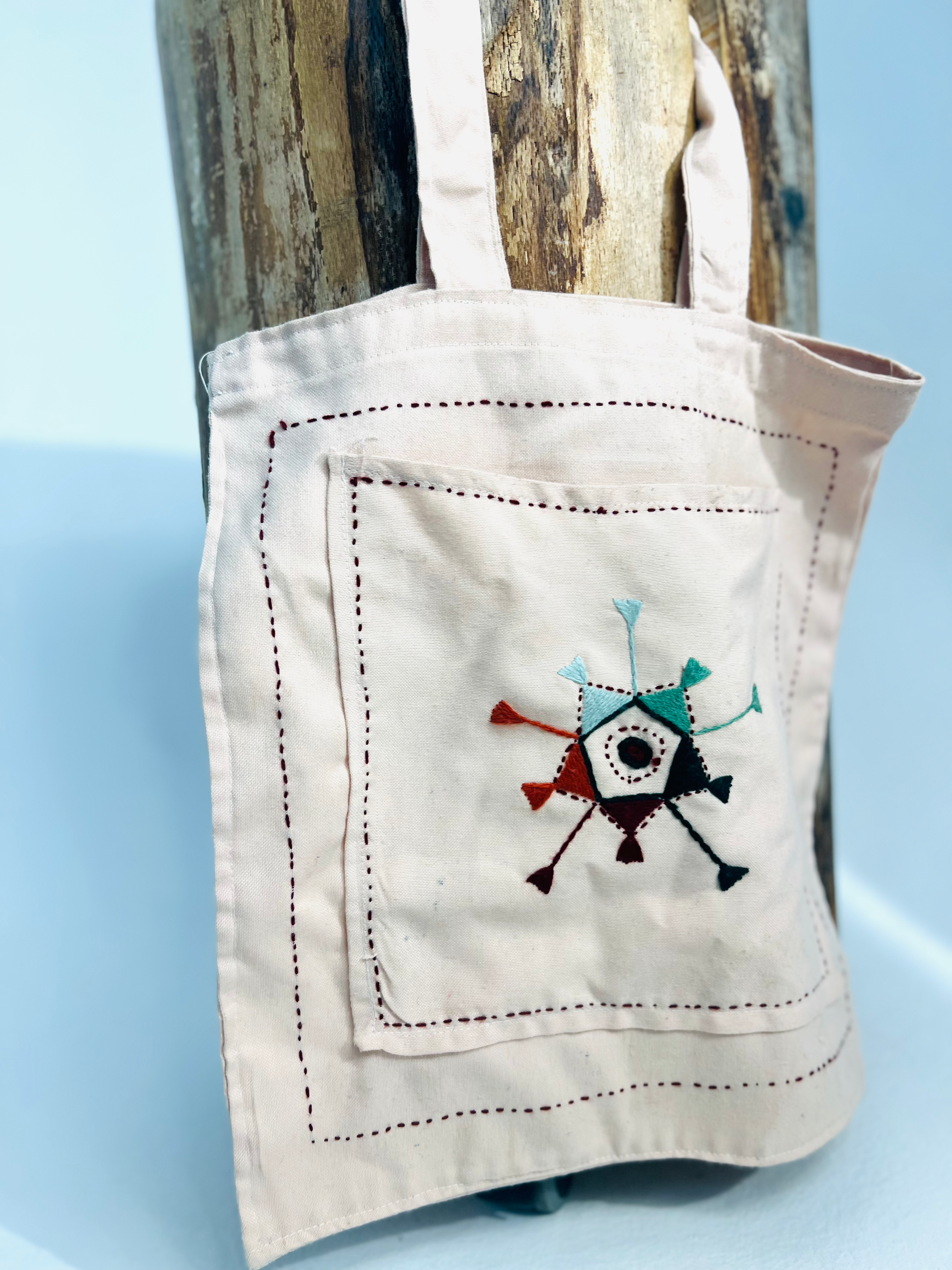 Hand Embroidered Tote Bag