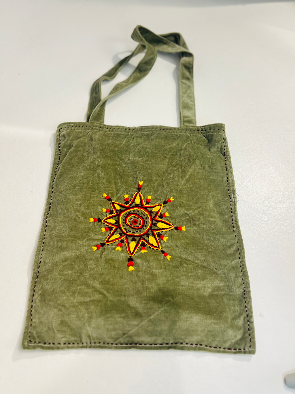 Hand Embroidered Tote Bag