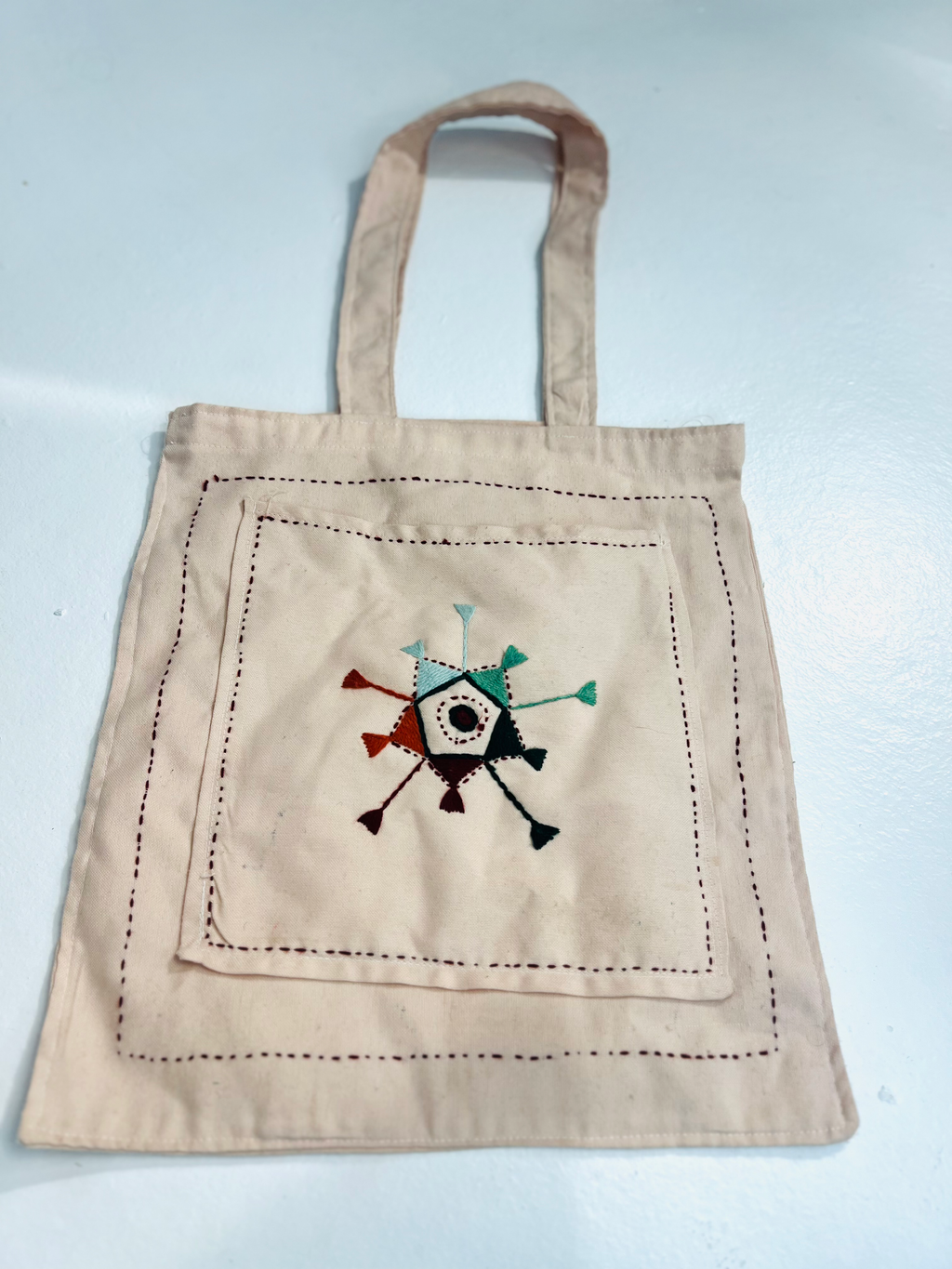 Hand Embroidered Tote Bag