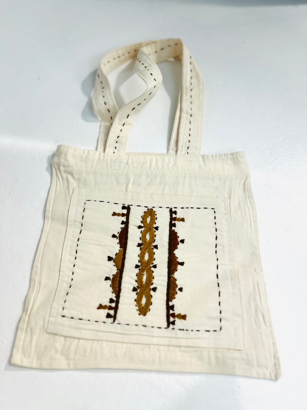 Hand Embroidered Tote Bag