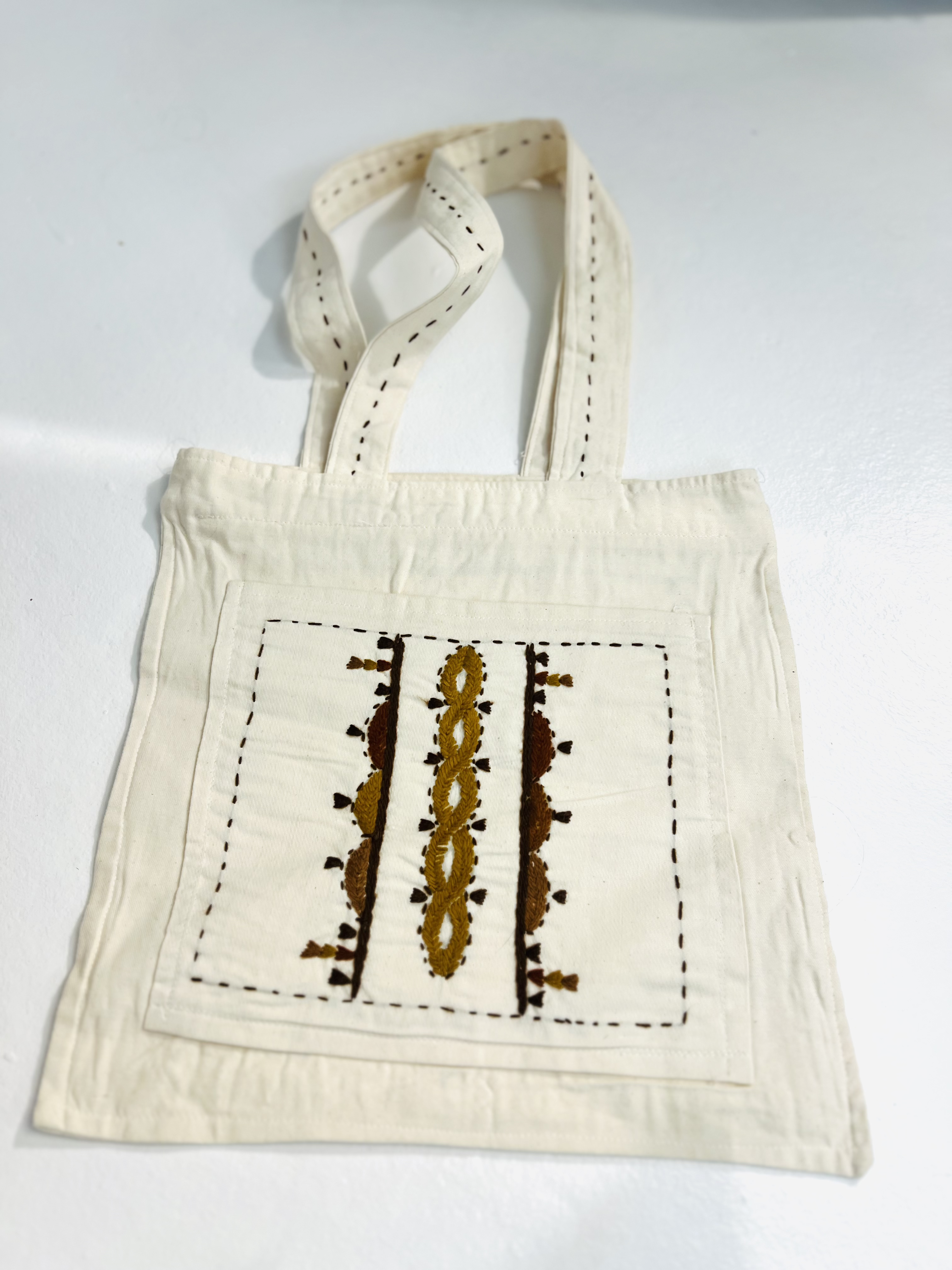 Hand Embroidered Tote Bag