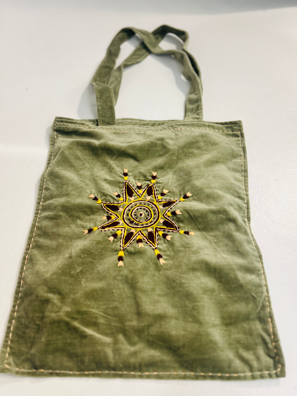 Hand Embroidered Tote Bag