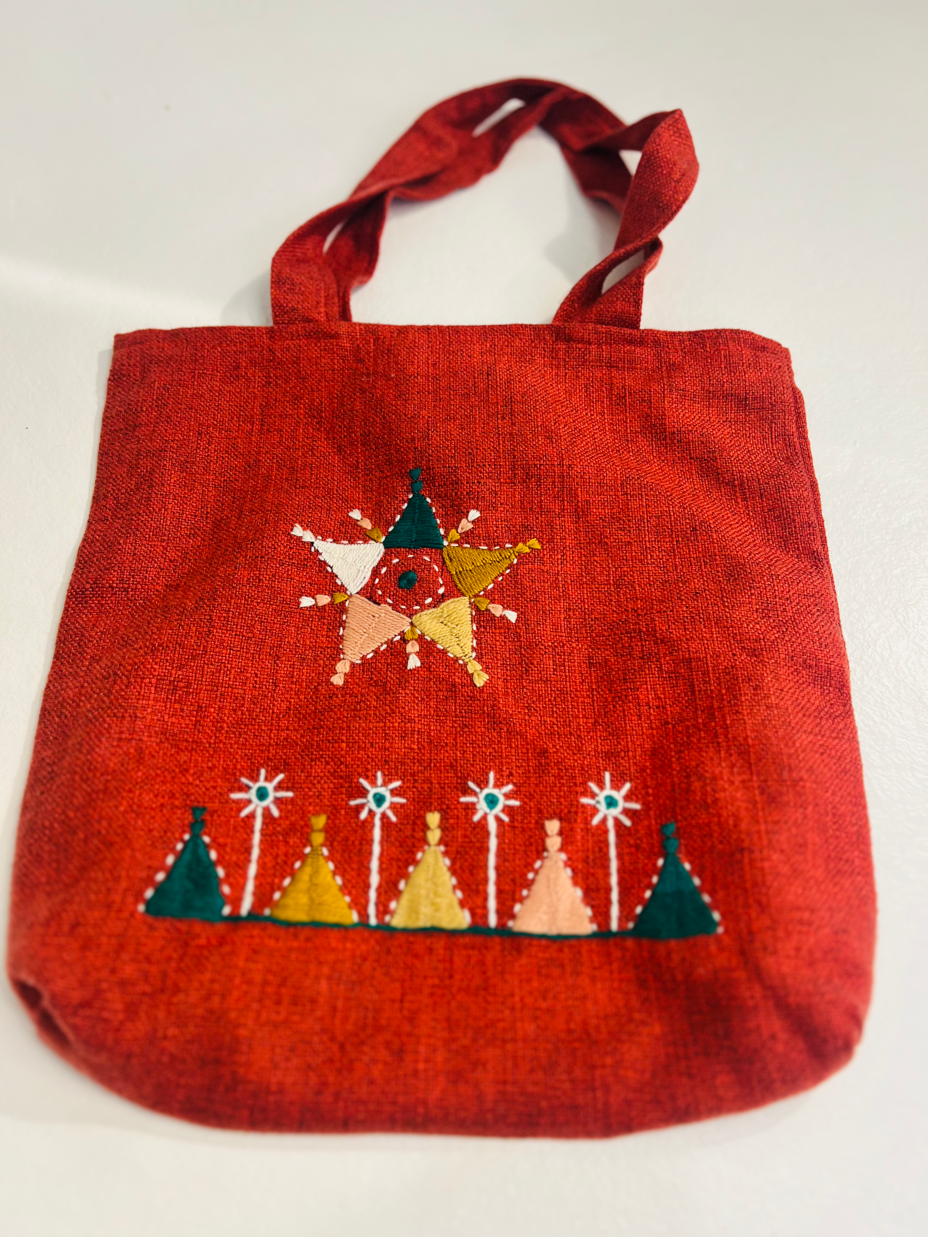 Hand Embroidered Tote Bag